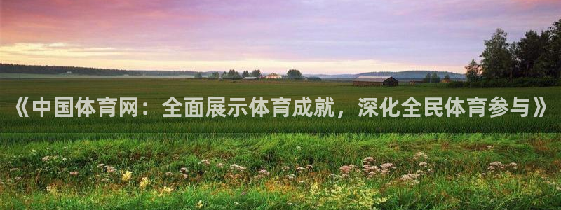 jrkan直播在线直播：《中国体育网：全面展示体育成就，深化全民体育参与》